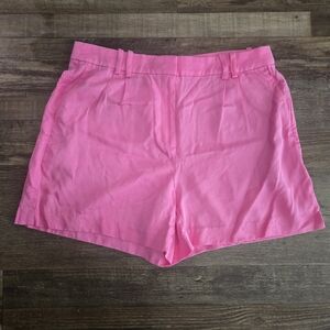 J.Crew Women's High Rise Shorts Lightweight Lyocell Pink Size 12